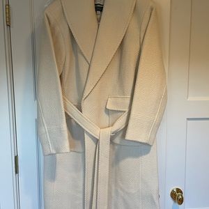 J Crew Collection Mario Bellucci Ivory Wrap Coat